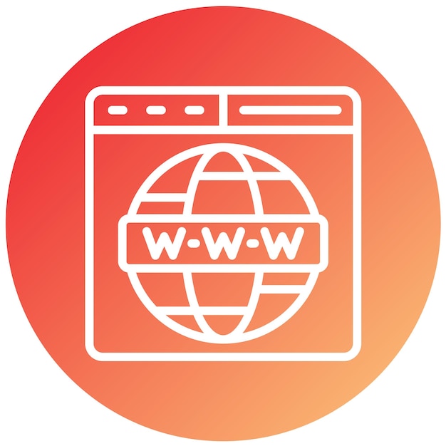 Le style d'icône de la page Web de conception vectorielle