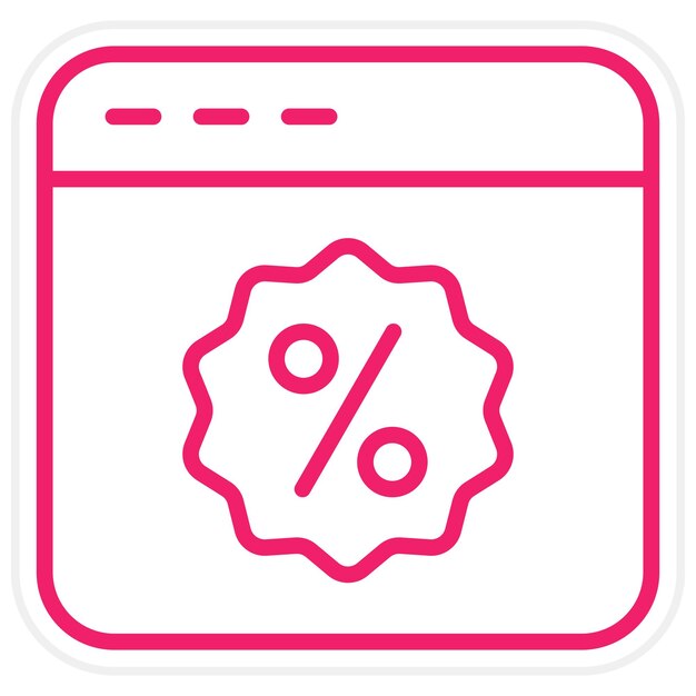 Le style d'icône de la page Web de conception vectorielle