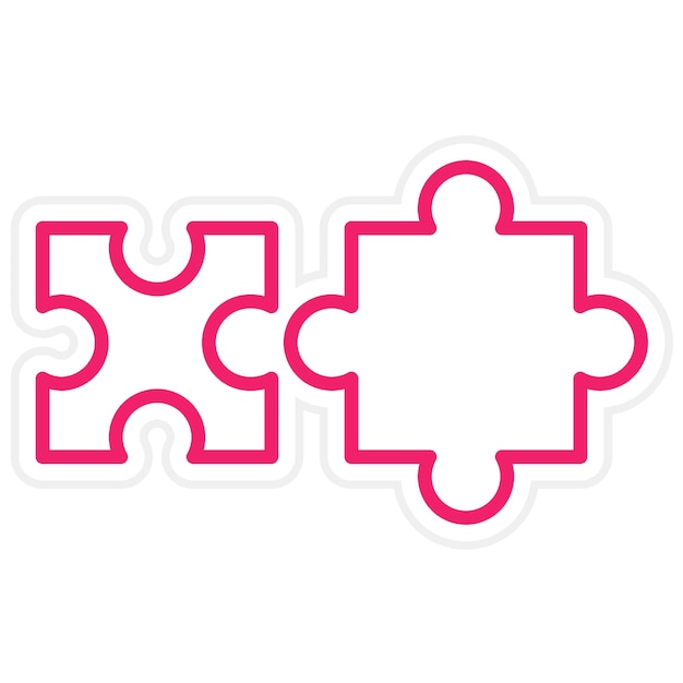 Le style de l'icône de la pièce de puzzle de conception vectorielle