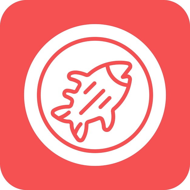 Style d'icône de poisson de conception vectorielle