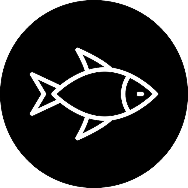 Style d'icône de poisson de conception vectorielle