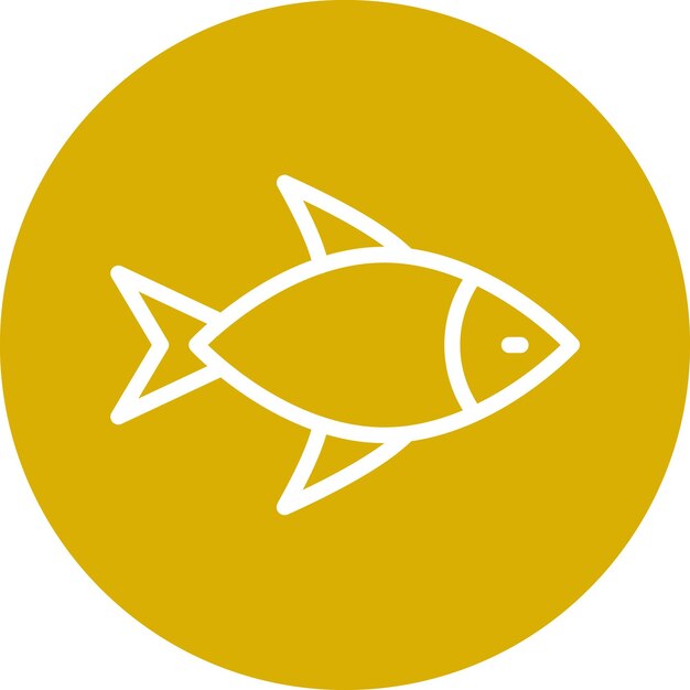 Style d'icône de poisson de conception vectorielle