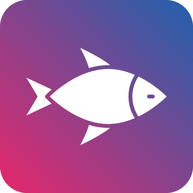 Style d'icône de poisson de conception vectorielle