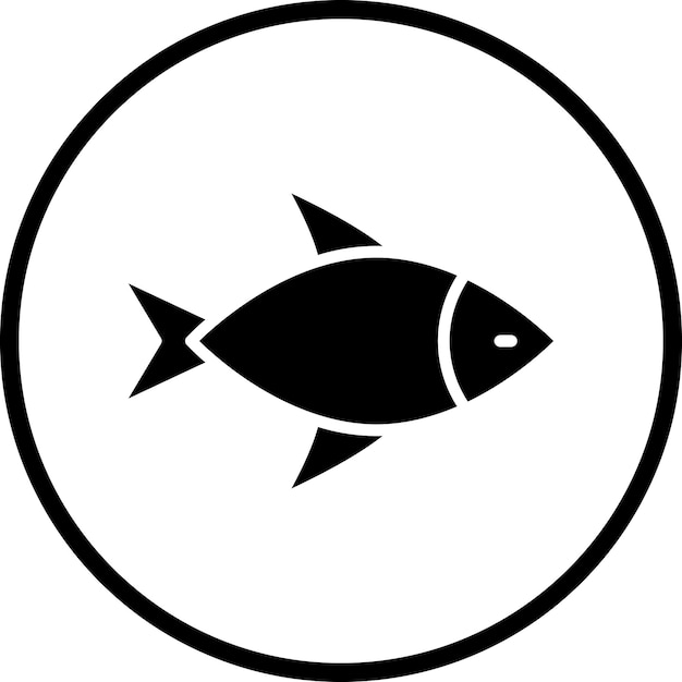 Style d'icône de poisson de conception vectorielle