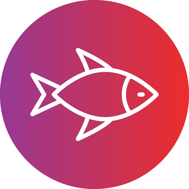 Style d'icône de poisson de conception vectorielle