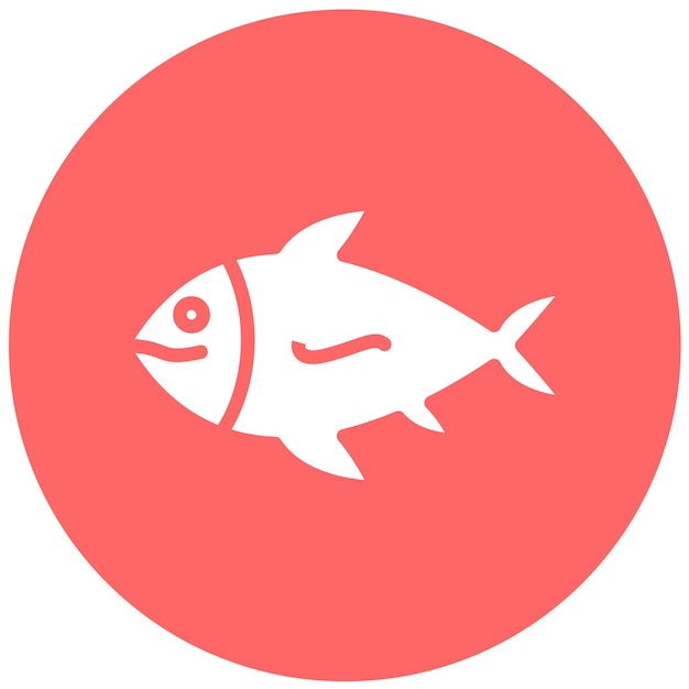 Style d'icône de poisson de conception vectorielle