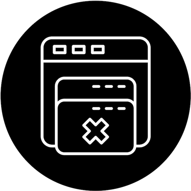 Le style d'icône pop-up du navigateur de conception vectorielle