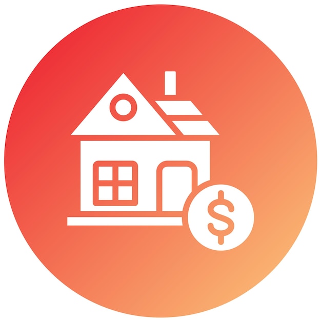 Le style de l'icône de prêt de maison de Vector Design