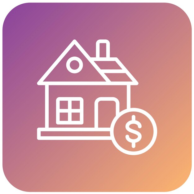 Le style de l'icône de prêt de maison de Vector Design