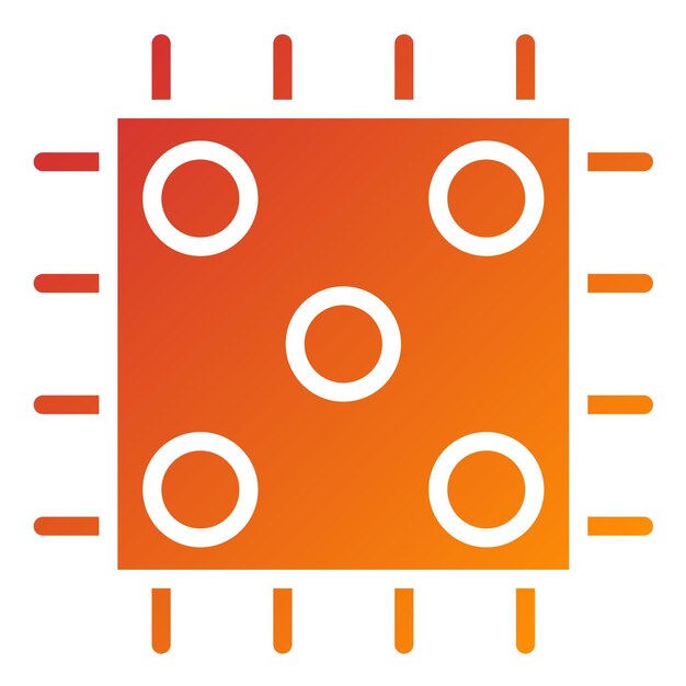Le style de l'icône de la prise CPU de conception vectorielle