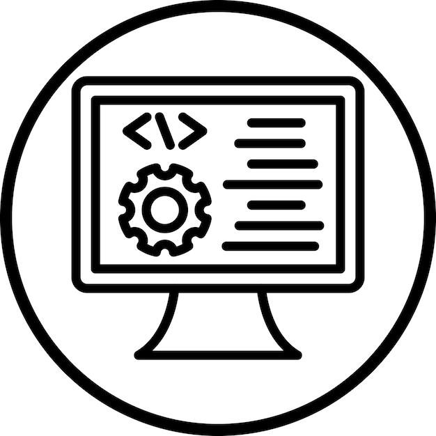 Style d'icône de programmation vectorielle