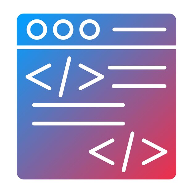 Vecteur style d'icône de programmation vectorielle