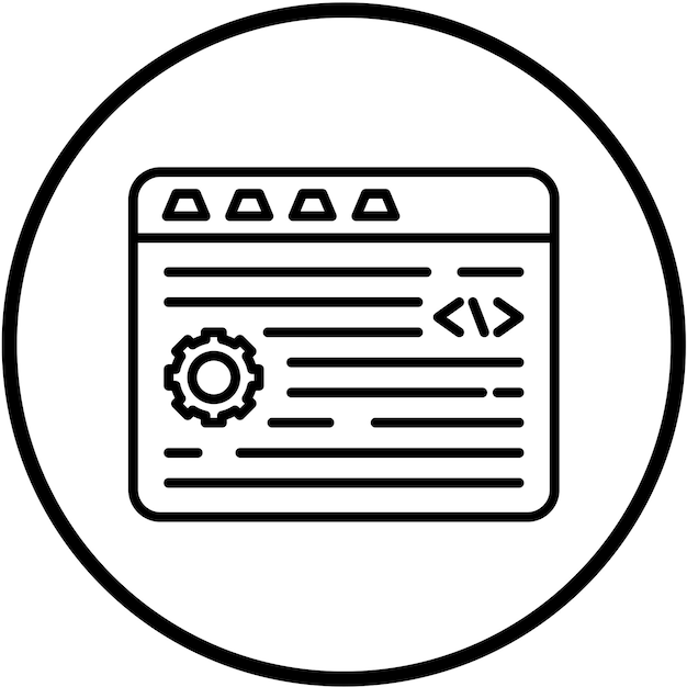 Style d'icône de programmation vectorielle