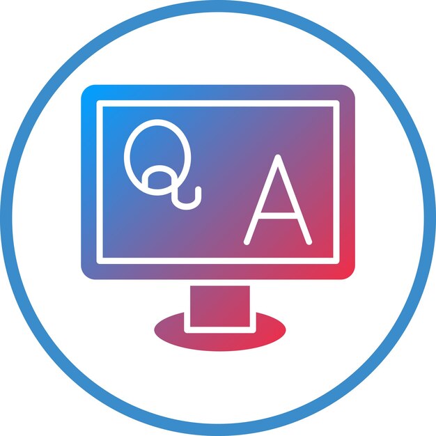 Le style de l'icône QA de la conception vectorielle