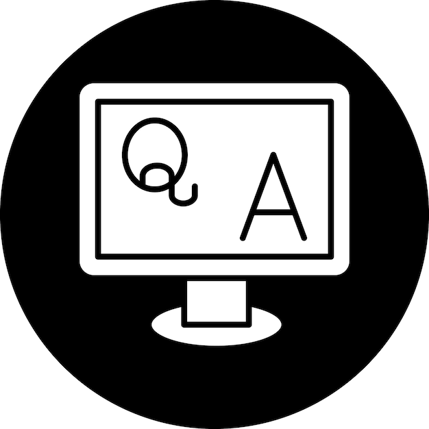 Le style de l'icône QA de la conception vectorielle