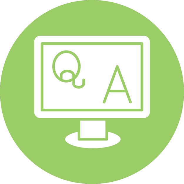 Le style de l'icône QA de la conception vectorielle