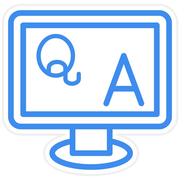 Le style de l'icône QA de la conception vectorielle