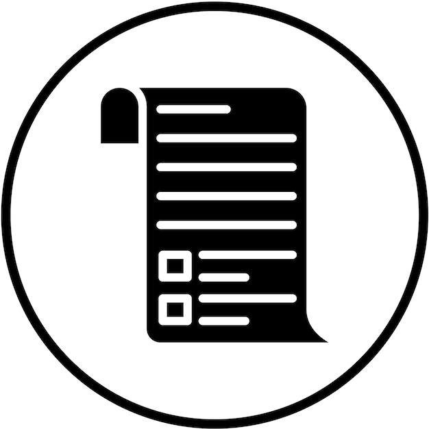 Style de l'icône de réception de conception vectorielle