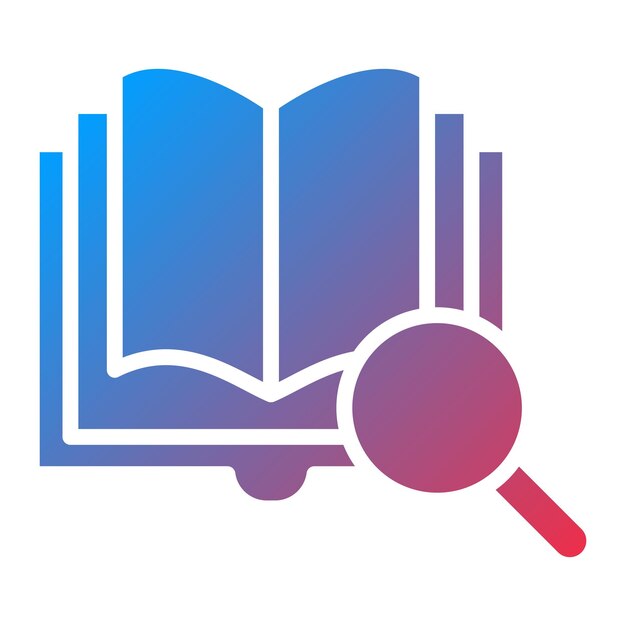 Style d'icône de recherche de livres