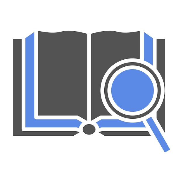 Style d'icône de recherche de livres