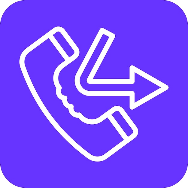 Style d'icône de redirection d'appel de conception vectorielle