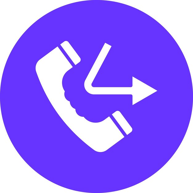 Style d'icône de redirection d'appel de conception vectorielle