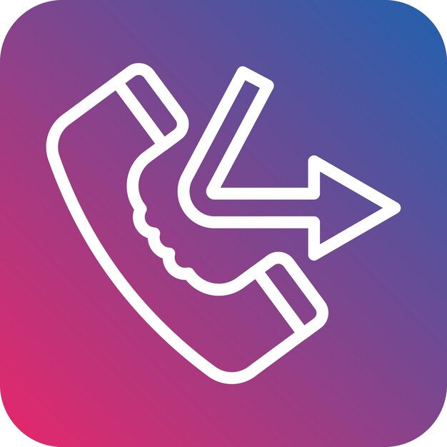 Style d'icône de redirection d'appel de conception vectorielle