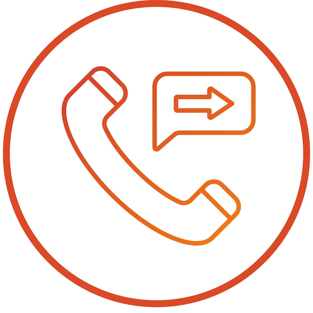 Style d'icône de redirection d'appel de conception vectorielle