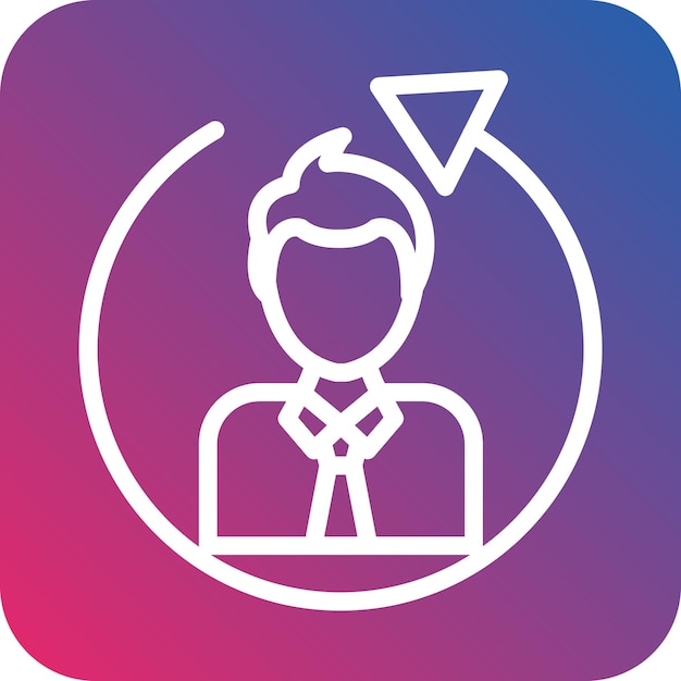Style de l'icône de rotation du travail de conception vectorielle