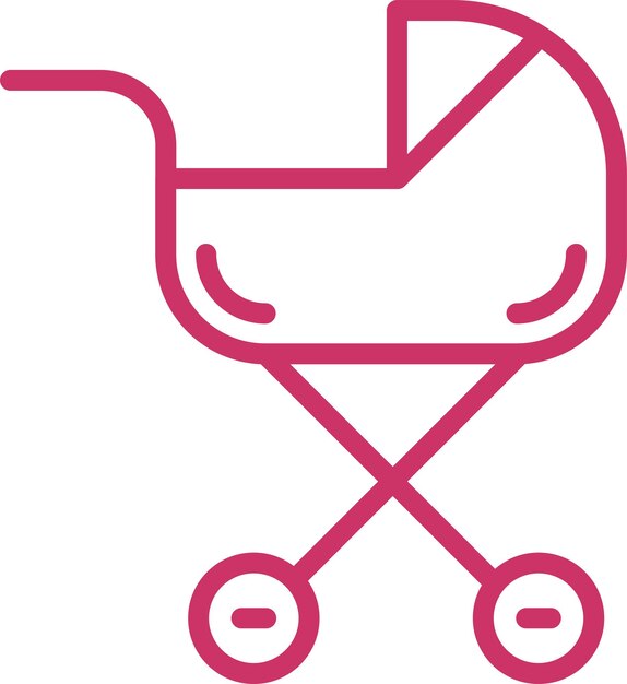 Le style de l'icône de la roue obstétricale de conception vectorielle
