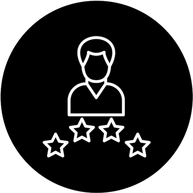 Le style de l'icône de la satisfaction de la conception vectorielle
