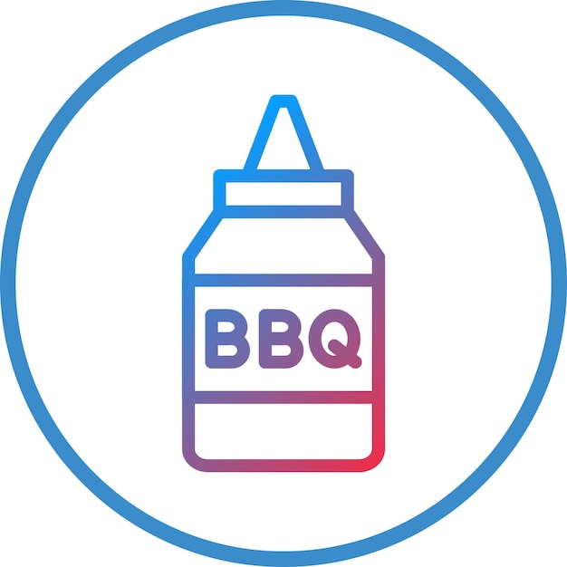 Vecteur le style de l'icône de la sauce bbq