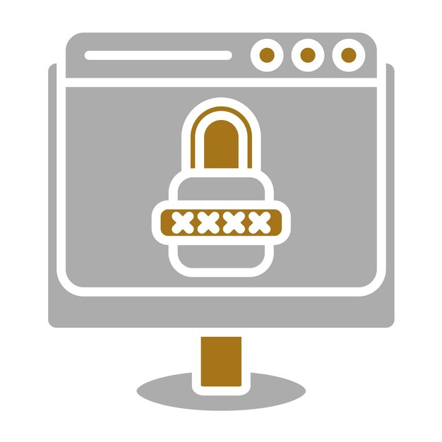 Style d'icône de sécurité Web de conception vectorielle