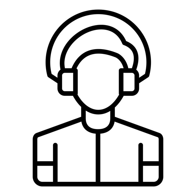 Style d'icône de service à la clientèle de conception vectorielle