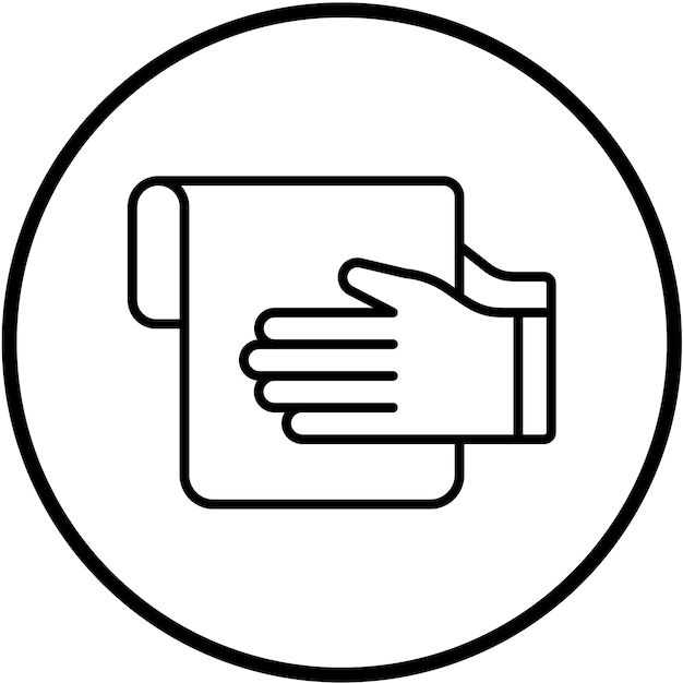 Style de l'icône de la serviette à main de conception vectorielle
