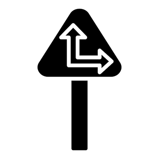Le style de l'icône Sharp Bend de la conception vectorielle