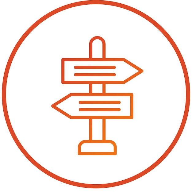 Style d'icône de signalisation de conception vectorielle