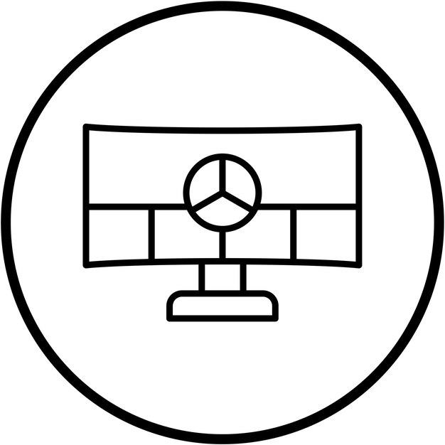 Style de l'icône de la simulation de conception vectorielle