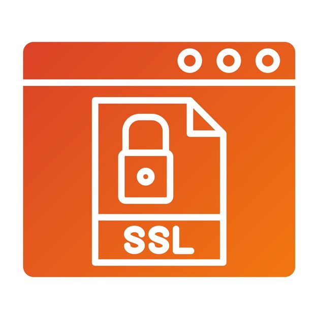 Vecteur le style de l'icône ssl de conception vectorielle