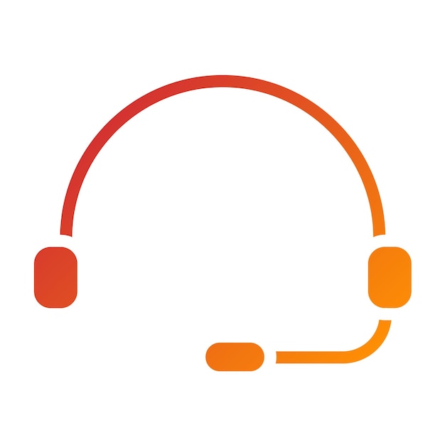 Style d'icône de support client de conception vectorielle