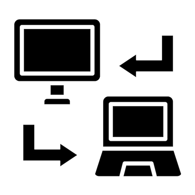 Style d'icône de synchronisation des données de conception vectorielle