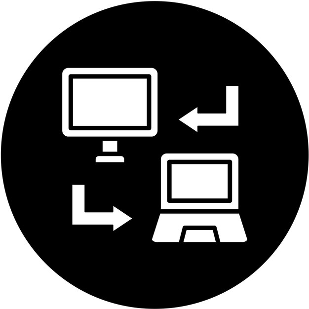 Style d'icône de synchronisation des données de conception vectorielle