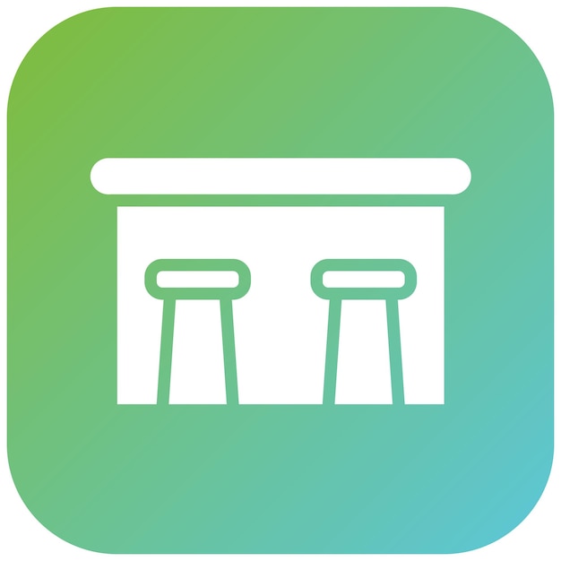 Style d'icône de la table de la barre de conception vectorielle