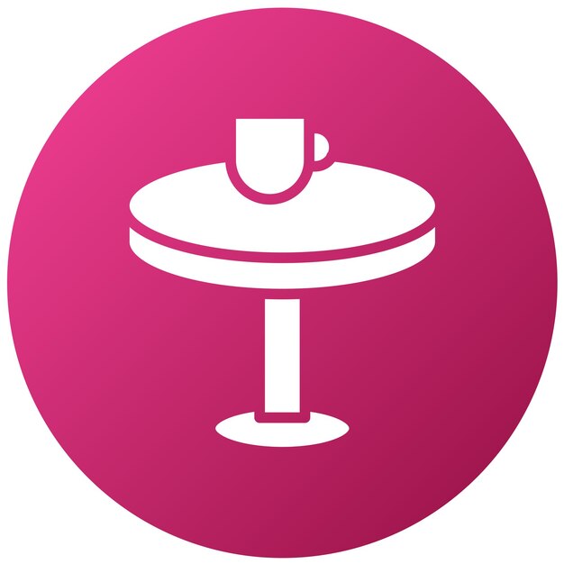 Le style de l'icône de la table à café convertible de conception vectorielle