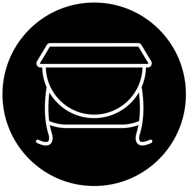 Le style de l'icône de la table Gateleg de conception vectorielle