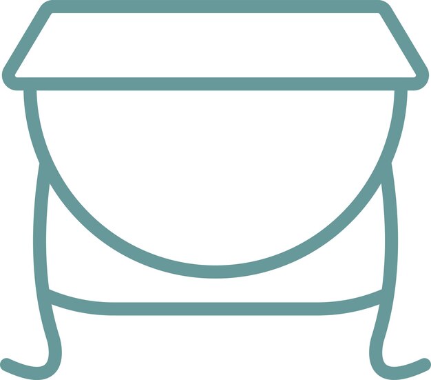 Le style de l'icône de la table Gateleg de conception vectorielle