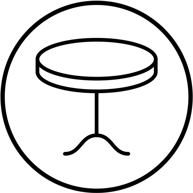 Le style de l'icône de la table inclinée de conception vectorielle