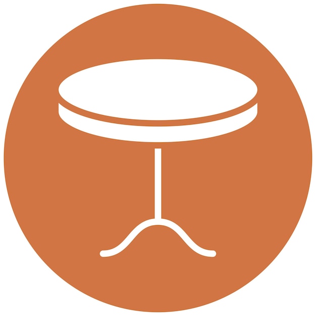Le style de l'icône de la table inclinée de conception vectorielle