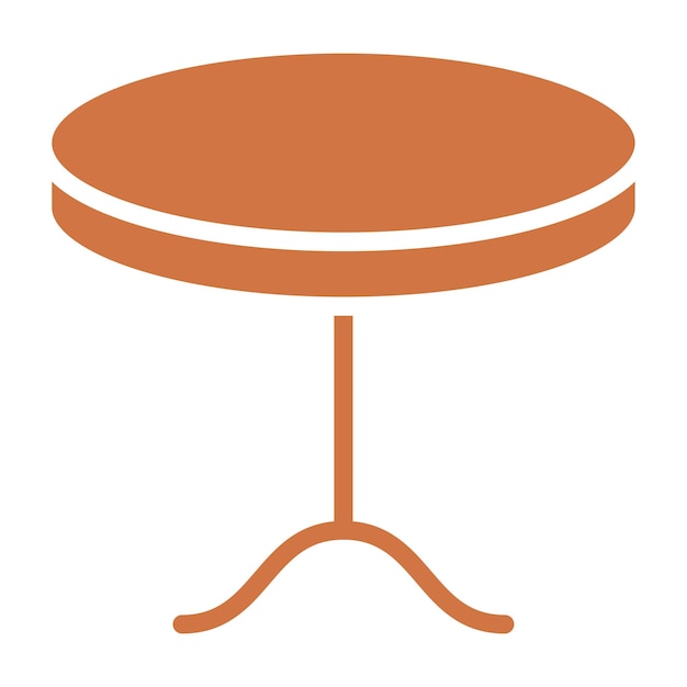 Le style de l'icône de la table inclinée de conception vectorielle