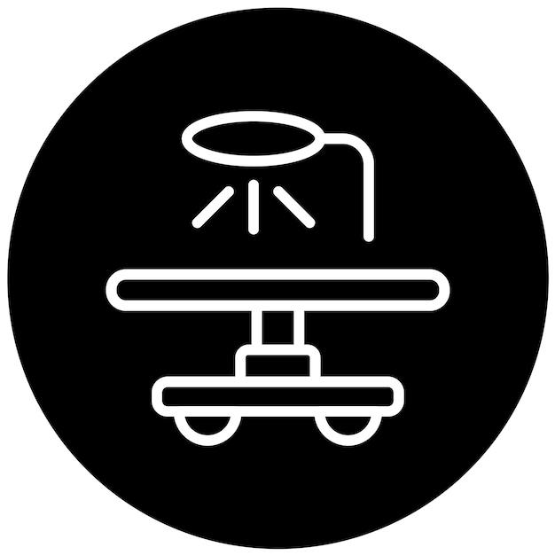 Style de l'icône de la table d'opération de conception vectorielle
